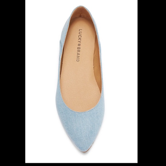 Lucky Brand Bylando Denim Pointy Flats - Picture 3 of 7